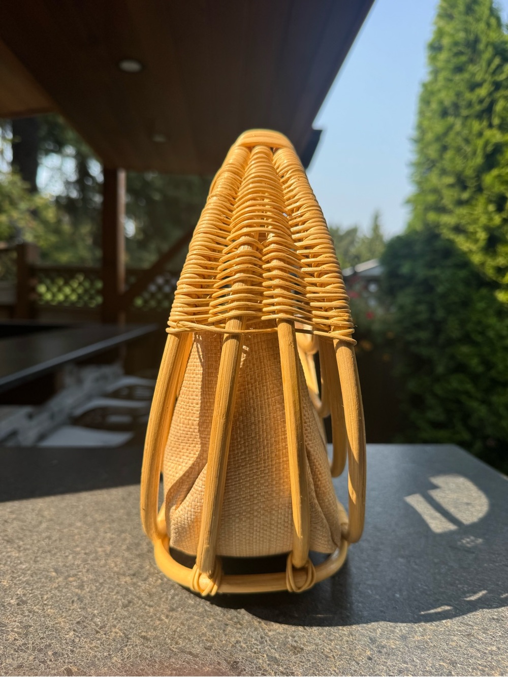 NEW Antik Kraft Wicker Structured Handheld vacation bag- Natural - Picture 7 of 8